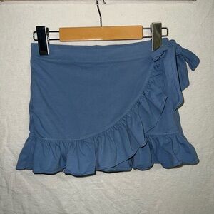 Polo Ralph Lauren Girls Blue Ruffle Wrap Skort Size 8